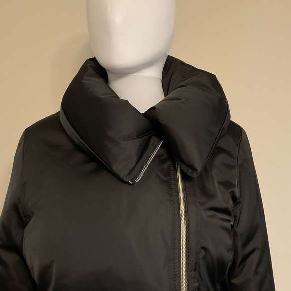White House Black Market Puffer Coat~Velvet Accents~Small~Black~NWOT! - Picture 6 of 10